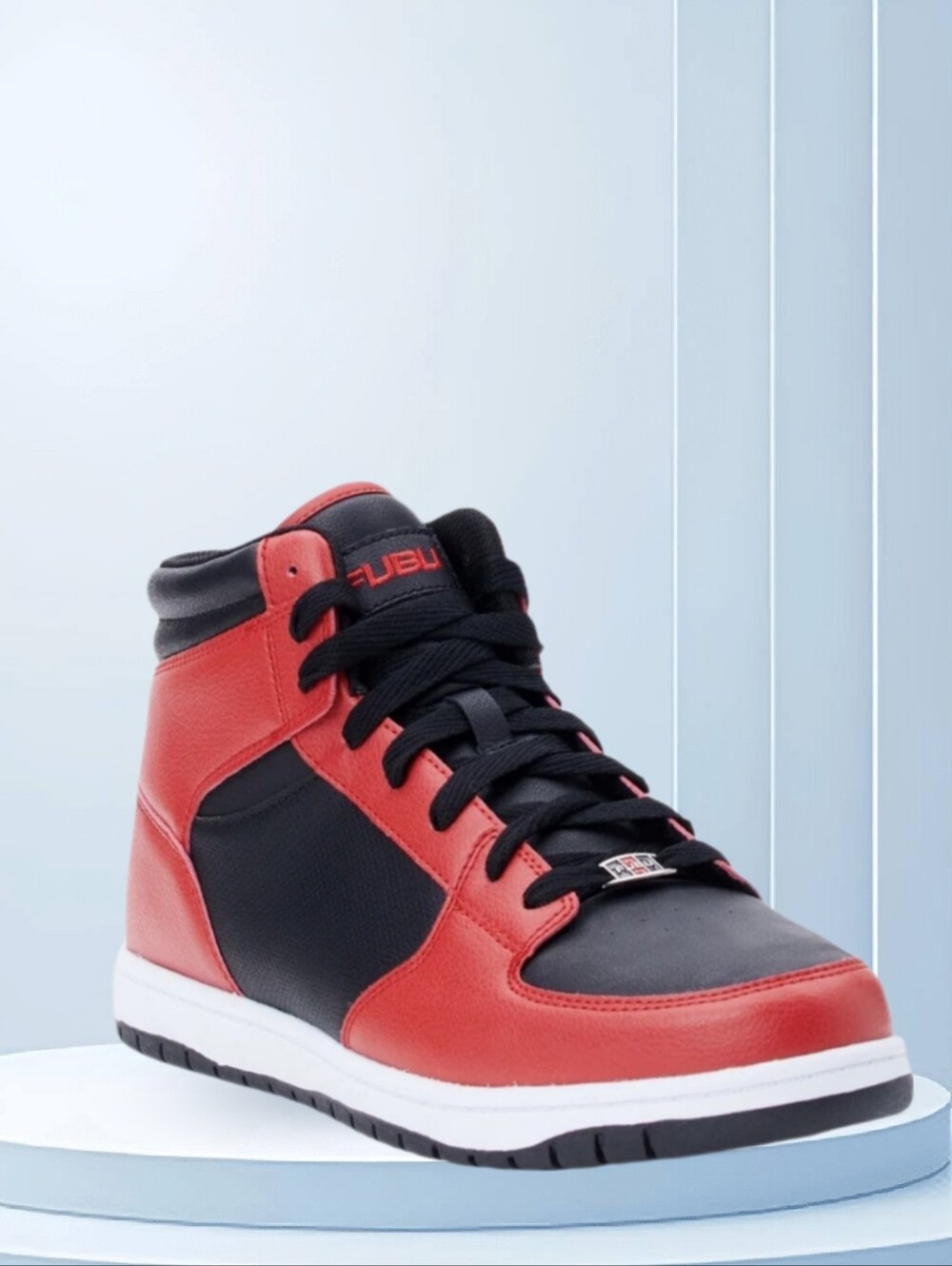 FUBU Heritage Athketic Basketball Shoe High Top Sneaker Mens Black Lace Up 7